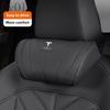 QSGMX1 Car seat Neck Pillow Leather Breathable Soft Headrest Accessories For Tesla X Cybertruck Highland Juguete Model 3 Y Roadster S