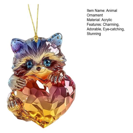 San Valentino Cartone Animato Animale Ornamento Simpatico Gatto Cane Coniglio Che Tiene Cuore Portachiavi Acrilico Accessorio per Specchietto Retrovisore Auto