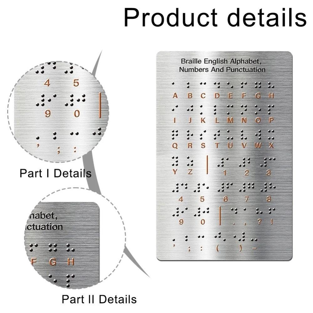 Efficient Braille Alphabet Board Professional Braille Self-Learning Tool  Blind Children Learning