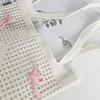 Large Capacity Knitted Shoulder Bag Handmade Weaving Woven Underarm Bag Hollow Out Handbag  Picnic