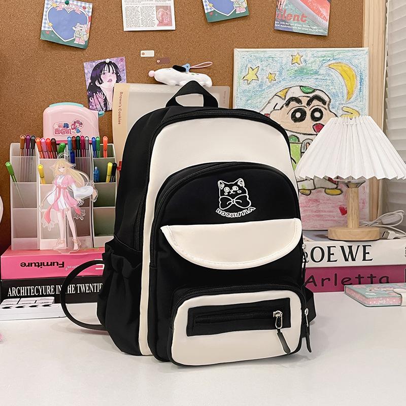 Schoolbag large-capacity schoolbag for girls, junior high school students, girls, simple and versatile Japanese high school students, backpack design