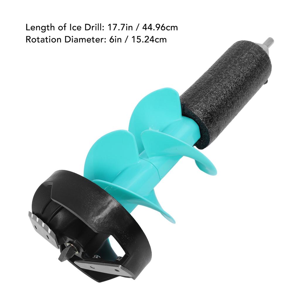 6in Electric Ice Auger Kit Incisive Blades  Resistant Ice Drill Auger with Positioner for Fishing Emergency Ice Auger Kit