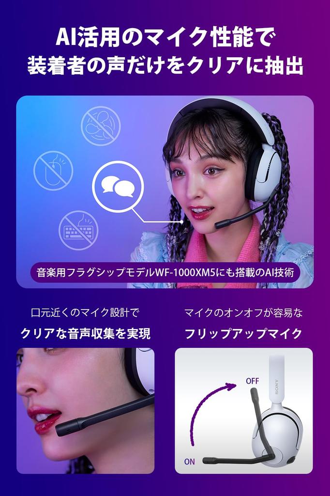 Sony Gaming Headset INZONE Monster Hunter Wilds Recommended Sound Quality Supervised by Fnatic Wireless Low Latency Wired Connection Cable Included 3D