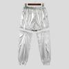 INCERUN Men Elastic Waist Adjustable Cutout Glitter Long Pants Cargo Trousers