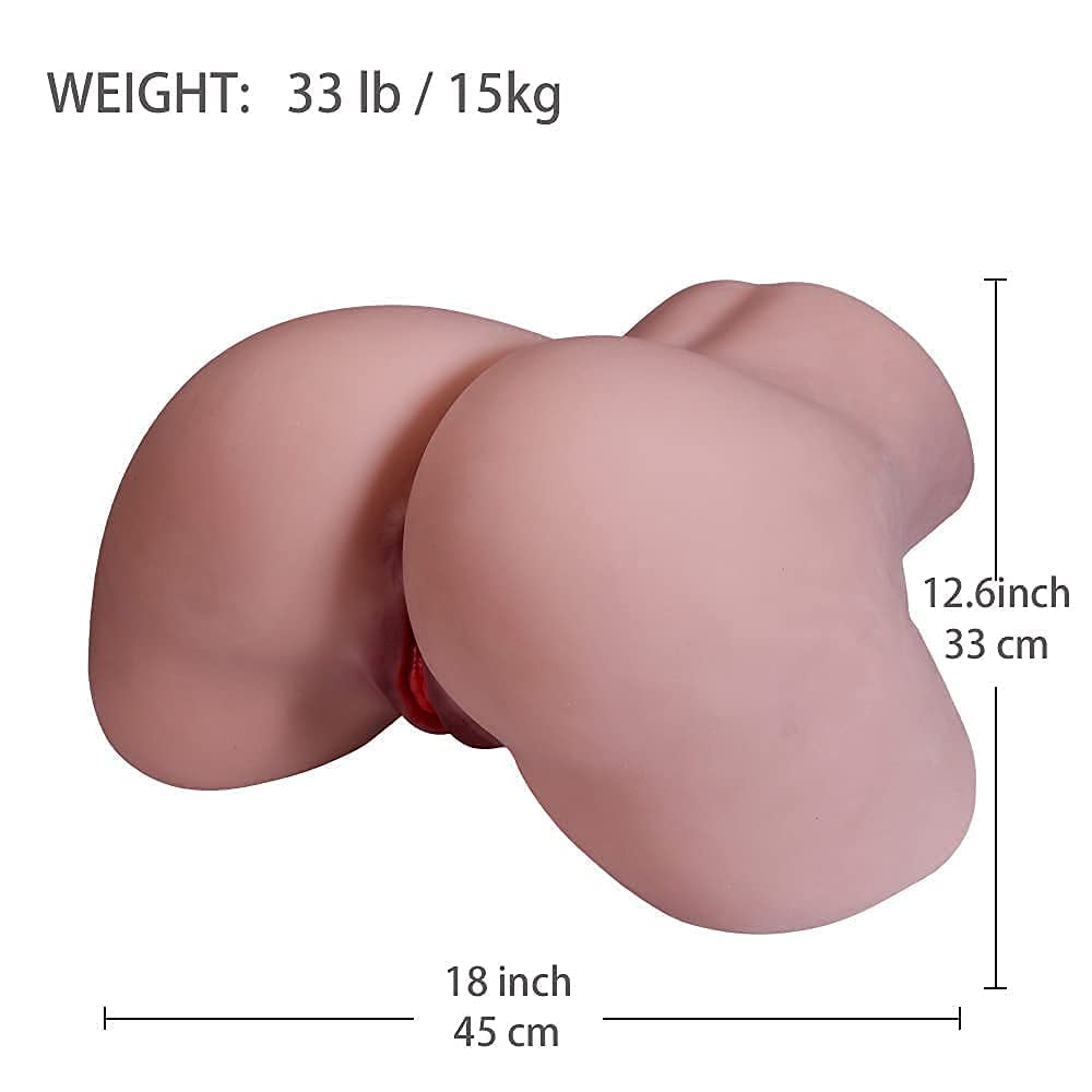 Realistická textura kůže Sexuální panna Mužský masturbátor Silikonový velký zadek Umělá vaginální anální kapsička na pussy Sex 3D Realistická pussy Zadek 15 kg