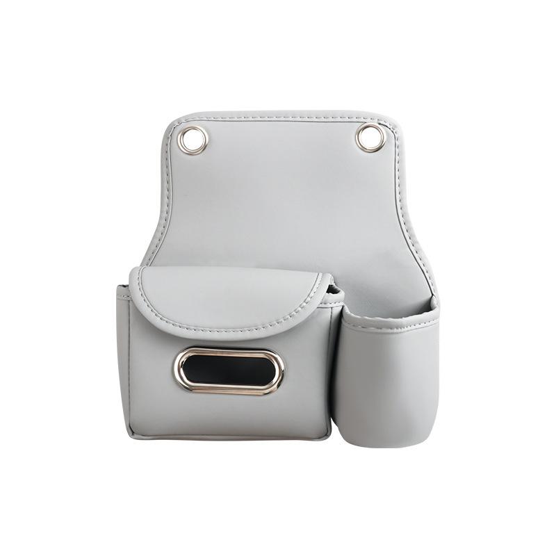 Car Headrest Storage Bag Leather Auto Backseat Hanging Tissue Water Cup Holder