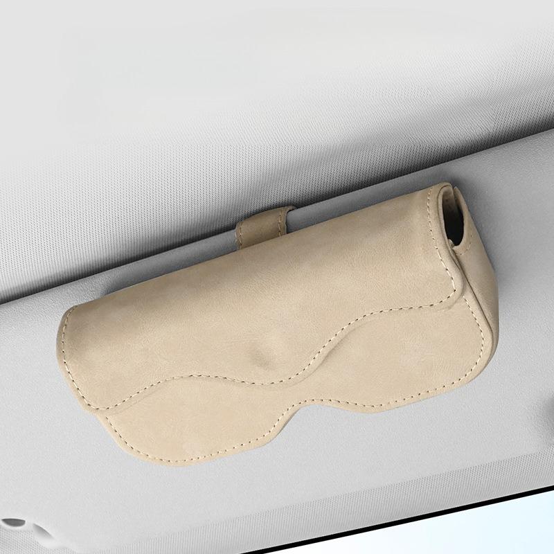 Magnetiska Multifunktionella Glasögonklämmor bilverktyg Bilglasögonfodral Automatisk Stängning Halkfri Automatisk Solskydd Glasögonhållare