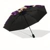1pc Skulls,Guitars Automatic Folding Umbrella: Compact 8 Bone Design Cartoon Outdoor Travel Companion, Business Umbrella, Christmas Valentin