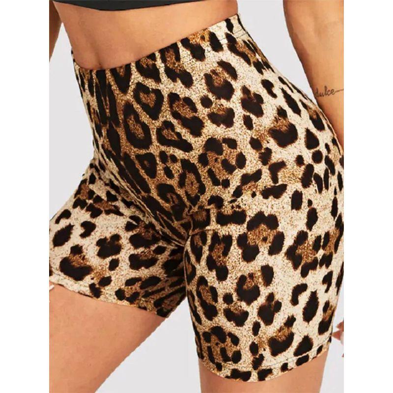 

Leopard Print Buttocks Casual Shorts Leopard-Print Sheath Casual Hot Pants Women s Leopard XL(XL)