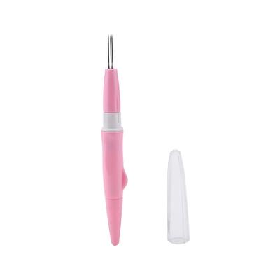 Embroidery Felting Needle Punch Pen with 3 Fine Needles Set Tool for DIY Craft (Pink)