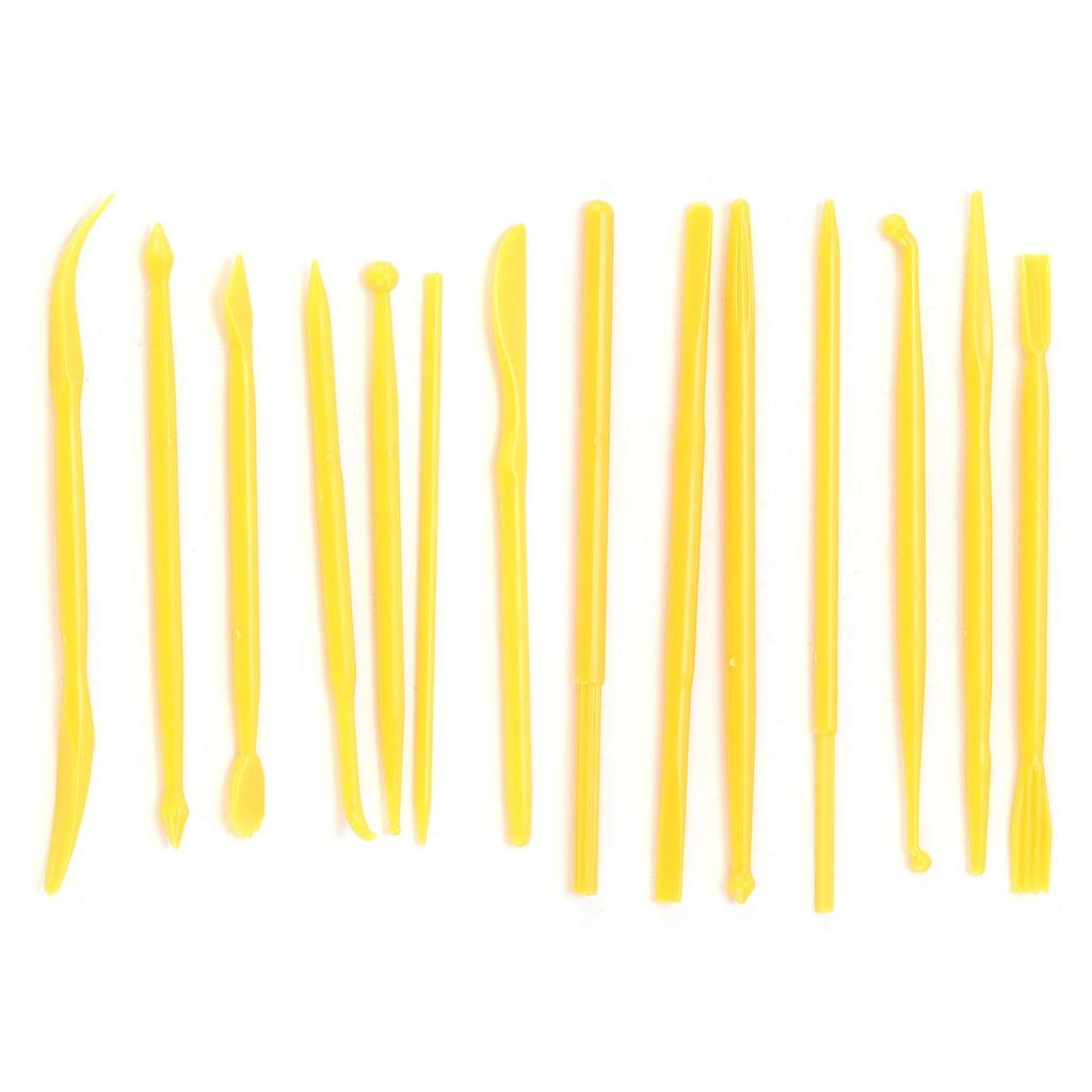 14Pcs Clay Tools Durable Plastic DIY HandMade Practical Modeling Accessories for Craft Projects