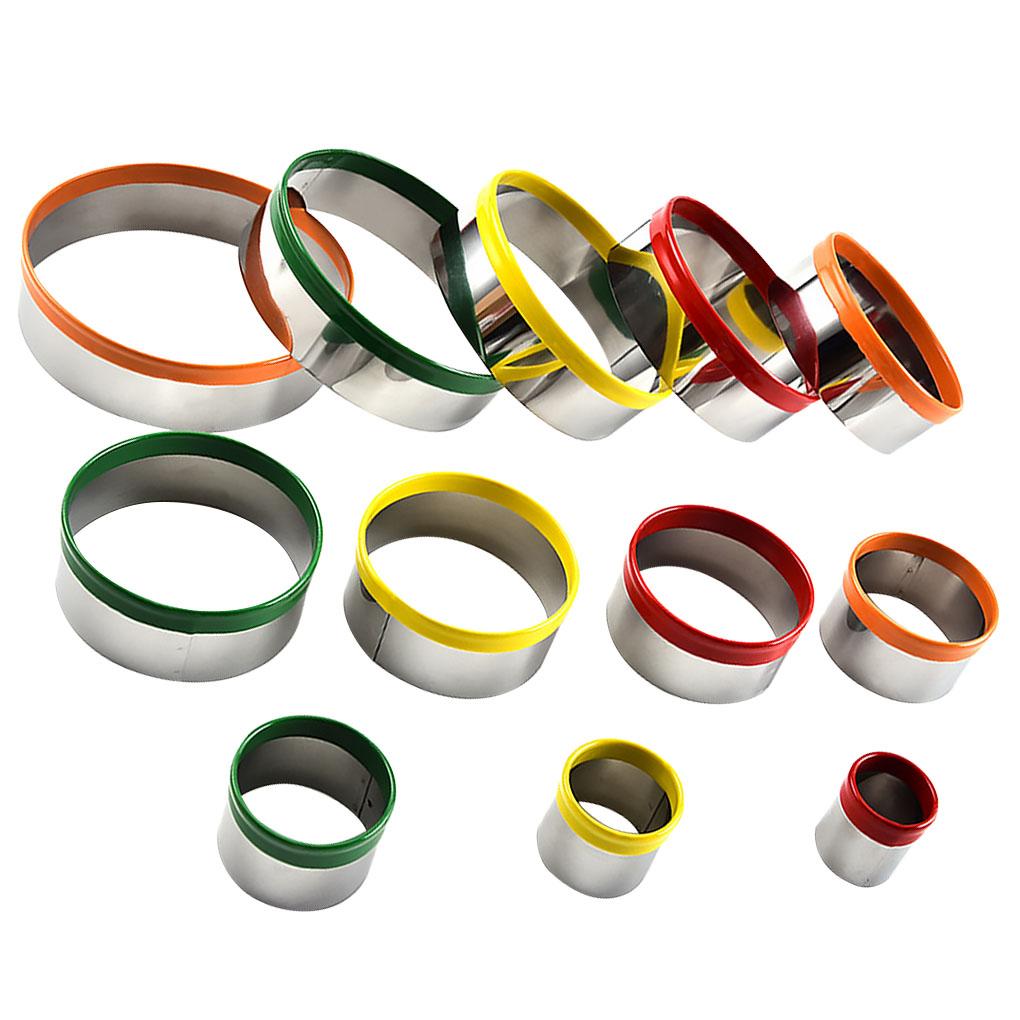 

12Pcs Round Cookie Molds Set Stainless Steeel Sugar Biscuit Pastry Rings Cake Baking Moulds DIY Cookie Making Mold