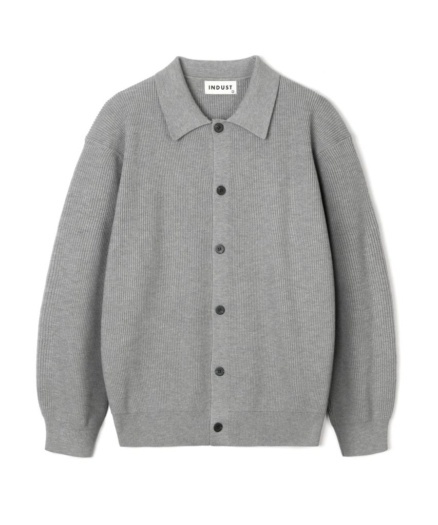 Indust Washable Hacci Collar Cardigan_Ivory