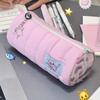 Towel Roll Pencil Case, Soft and Cute Pen Storage Bag, Cosmetic Pouch, Large Capacity Student Stationery Bag, School Supplies.