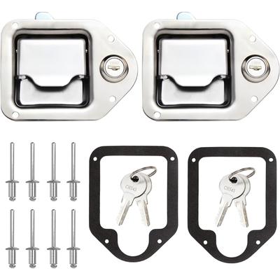 Truck Tool Box Latches Replacement StainlessSteel Toolbox Paddle Lock Replacement Handle with Key for Truck,  Trailer
