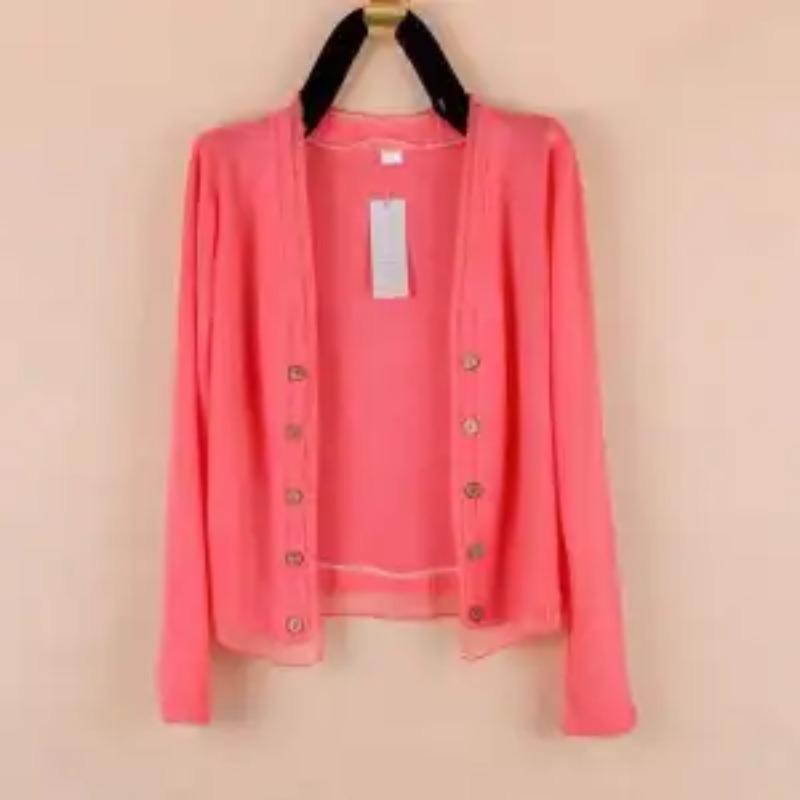 Summer Fashion Thin Solid Lace Casual Loose Oversize Long Sleeve Versatile Sunscreen Air Conditioning Cardigan