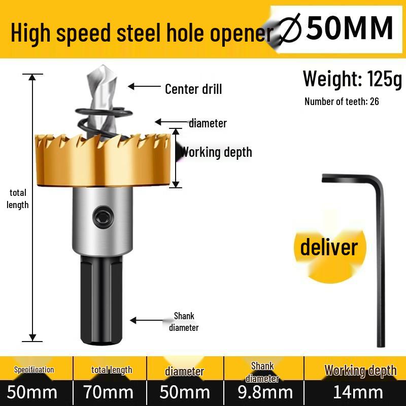 KT High-Speed Steel Metal Reamer & Drill Bit for Stainless Steel Sheet