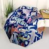 1pc Shark Ocean Automatic Folding Umbrella, 8-Rib Sturdy Canopy, Portable Travel Umbrella for Outdoor Use