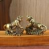 Brass Tiger Desktop Decoration Living Room Tea Table Sculpture Metal Craft Home Decorations Chinese Zodiac Tiger Statue