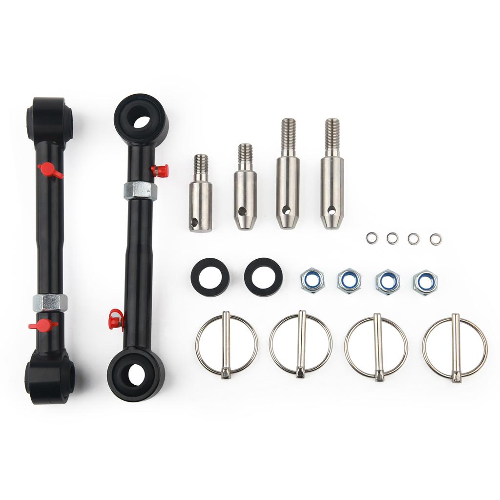 2.5"- 6" Front Sway Bar Links Quicker Disconnect System Kit for Jeep Wrangler JK 2007-2018 Adjustable Upgrade Swaybar Lifts