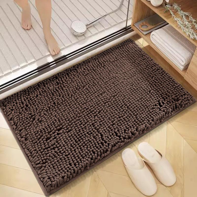Bathroom Door Foot Mat Bathroom Anti-slip Mat Toilet Door Blanket Solid Color Bathroom Absorbent Floor Mat