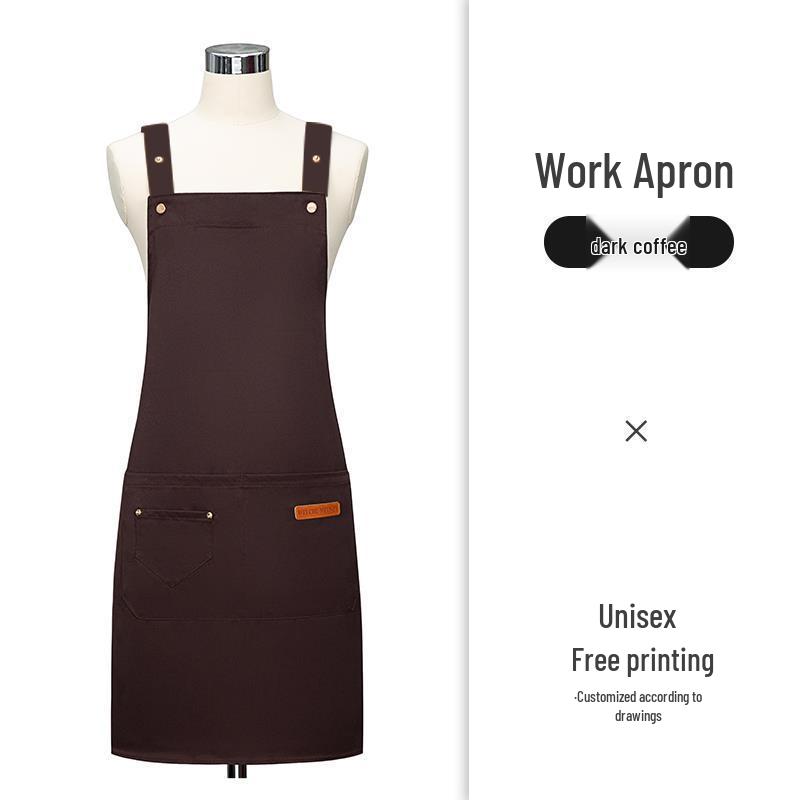 Men's Waterproof Oil-proof Logo Print Kitchen Apron for Home & Commercial Use