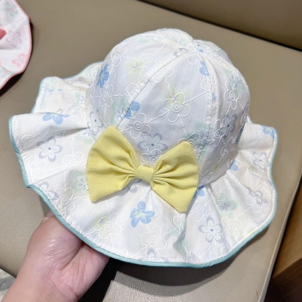 Women's Hat Spring Summer Thin Children's Fisherman's Hat Princess Cute Sweet Sunshade Hat Big Eaves