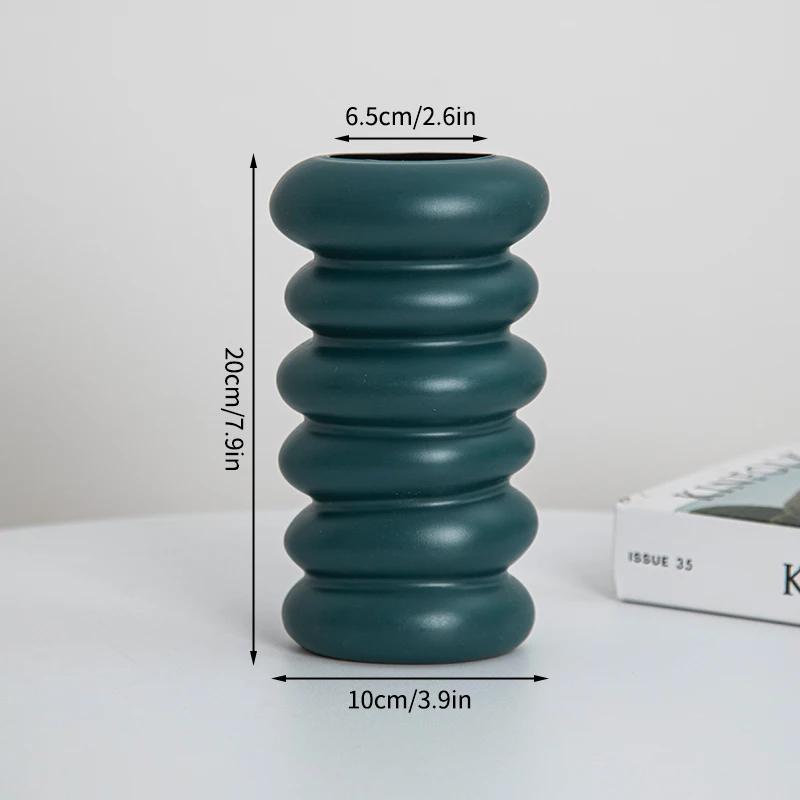 Jarrón de plástico decorativo con forma de flor nórdica para plantas, adorno estético para escritorio, decoración para sala de estar
