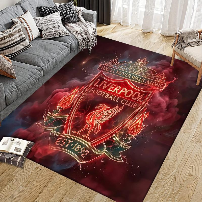 Liverpool Flannel Pattern Square Carpet,Area Rug,Carpet Rug for Living Room Bedroom Sofa Playroom Decor,Non-slip Floor Mat