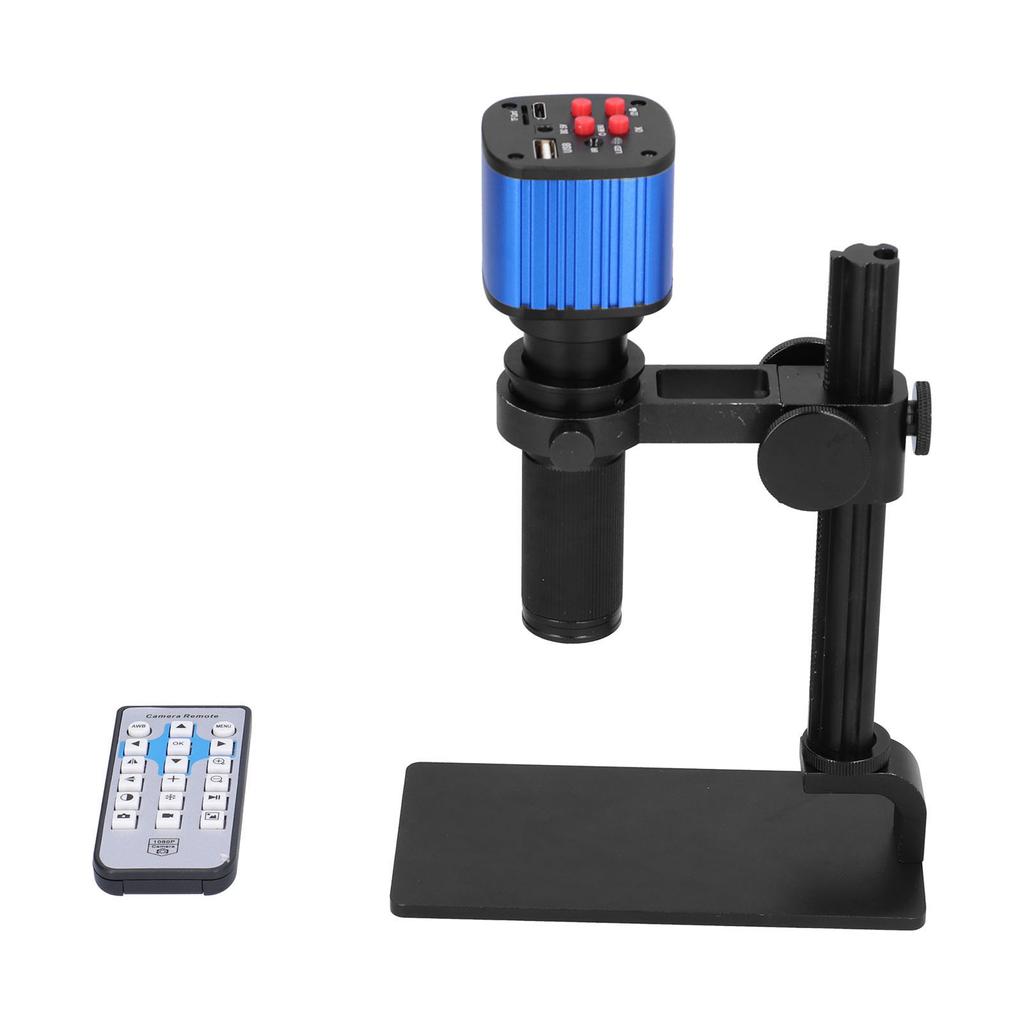 24MP 1080P 60FPS Industrial Video Microscope Camera with 120X Adjustable Lens AC 100‑240VEU Plug