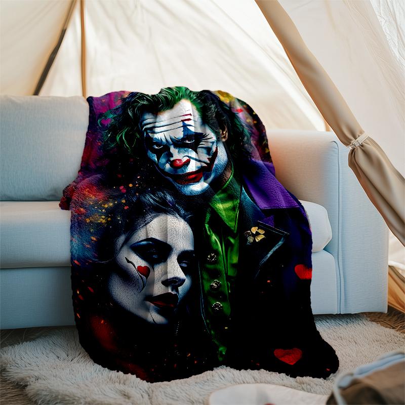 Joker Theme Printed Blanket - Perfect for Couch, Bed, Travel & Outdoor Use | Machine Washable, Cozy & Durable.