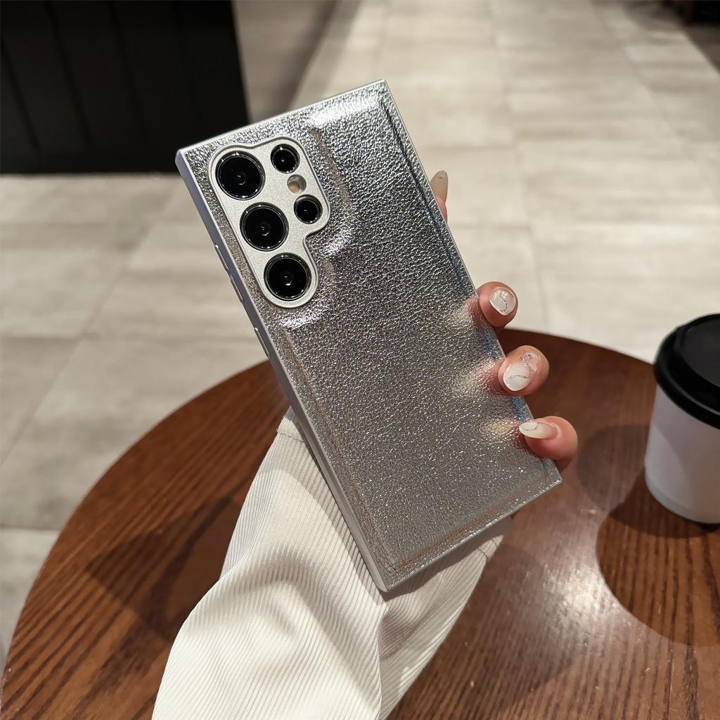 Funda Protectora con Textura de Cuero para Samsung S23/S24/S25+/S26 - Funda de Teléfono de Cobertura Total para Verano