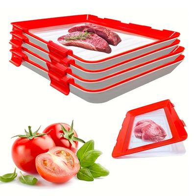 Aufschnittbehälter für Kühlschrank Vakuumfrische Lebensmittelaufbewahrungstablett BPA-frei Luftdichter Behälter für Meal Prep