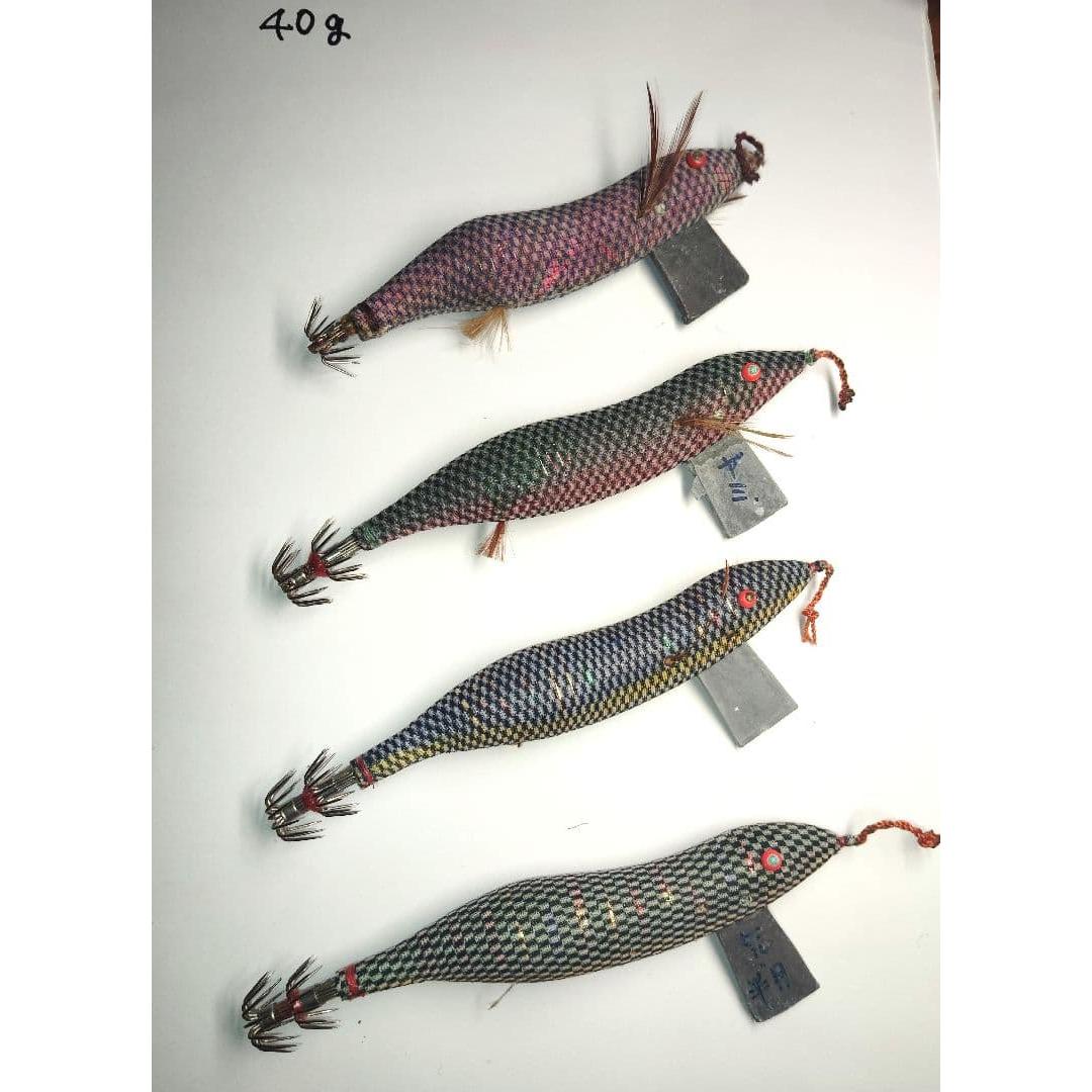 Used Rare Matsuda Egi 4.5 inch set of 4 bait tree A