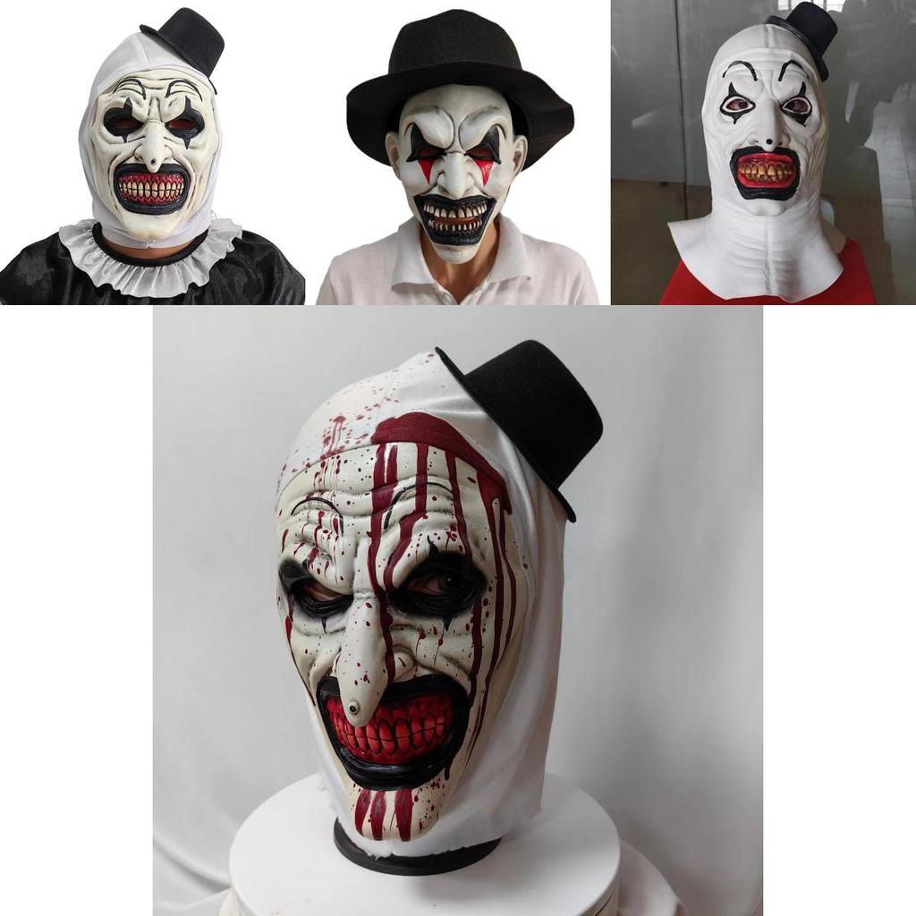 Terrifier Clown Latex Mask Halloween Party Costume Accessory For Cosplay And Themed Events