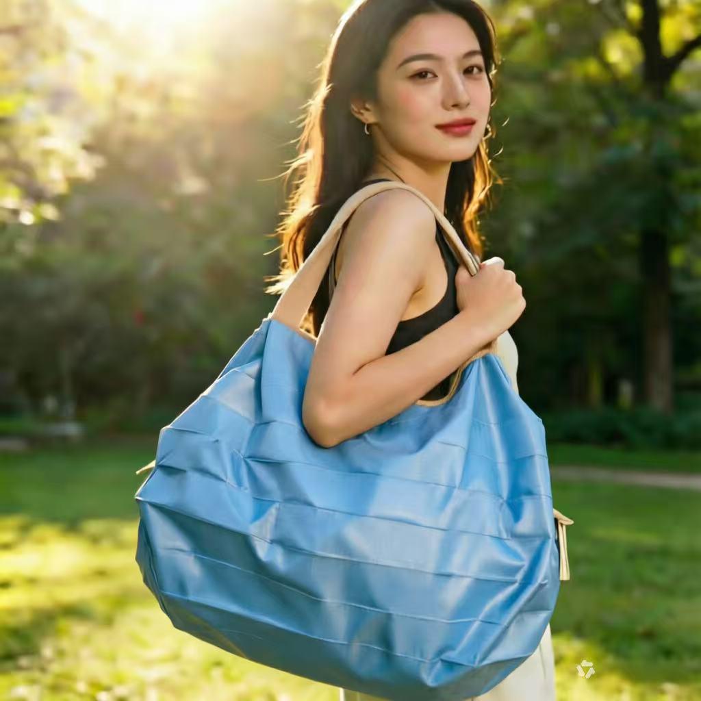 Foldable Japanese-Style Eco-Friendly Travel Shoulder Bag