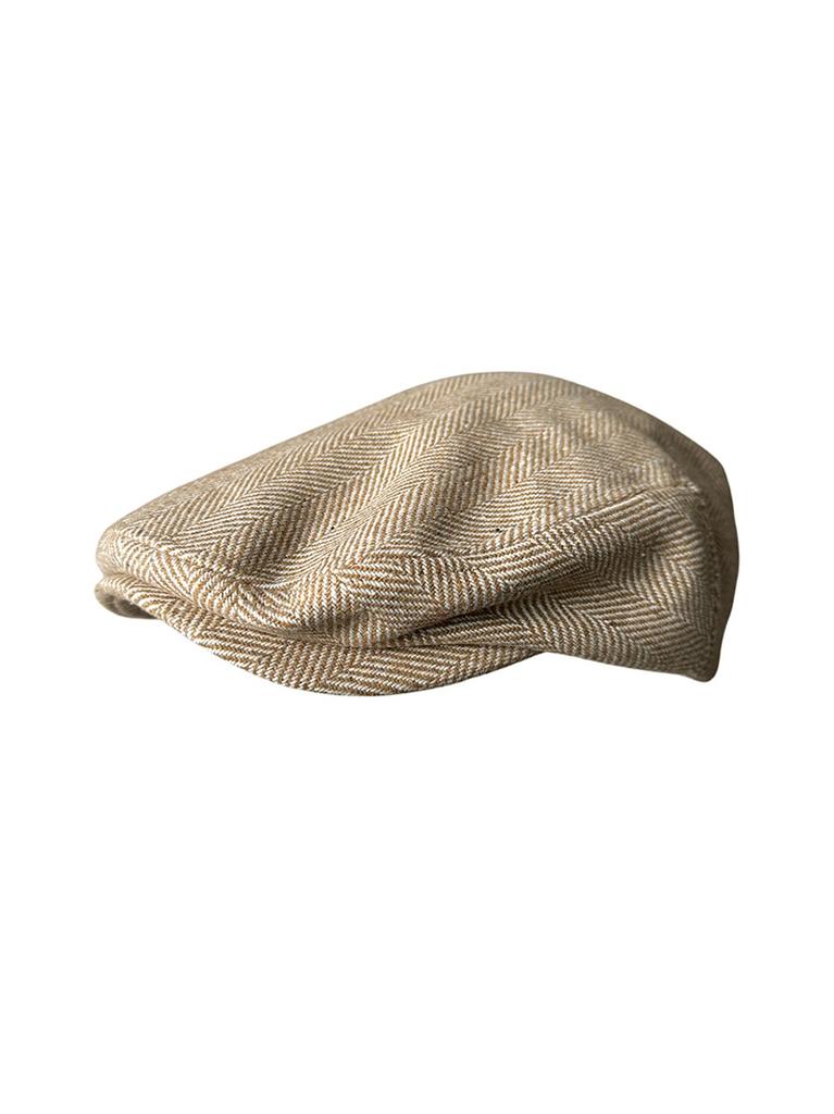 Gent Tweed Retro Big Size 60cm Newsboy Caps Men Autumn Woolen Striped Checkered Forward Hat Herringbone Flat Top Detective Beret