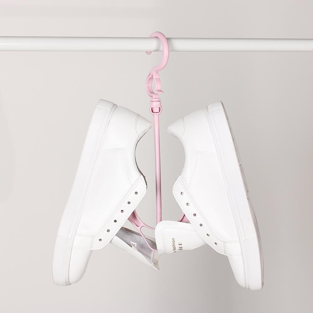 Household Plastic Organizer Drying Hanger 2 Hooks Storage Shelf Shoe Racks