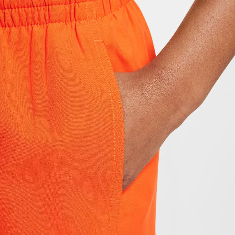 Nike Logo Lace Mid Waist Five Point Shorts Kids shorts Orange NESSF803-840