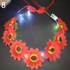 Hairband Glowing LED Wreath Halloween Crown Flower Light Up Headband Christmas Party Decoration