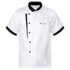 Mens Womens Unisex Short Sleeve Chef Coat Breathable Button Cook Jacket Bakery Canteen Restaurant Hotel Kitchen Uniform