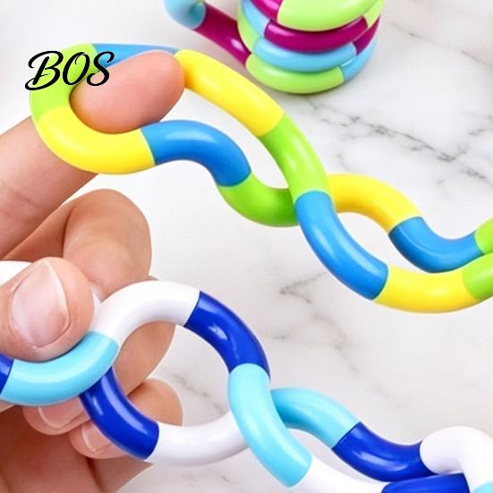 Twisted Loop Toy 2/4/6Pcs Stress Relief Plastic Focus Aid Hand Finger Handheld Fidget Gadget Flexibility Training Portable Educational Twisting Twist