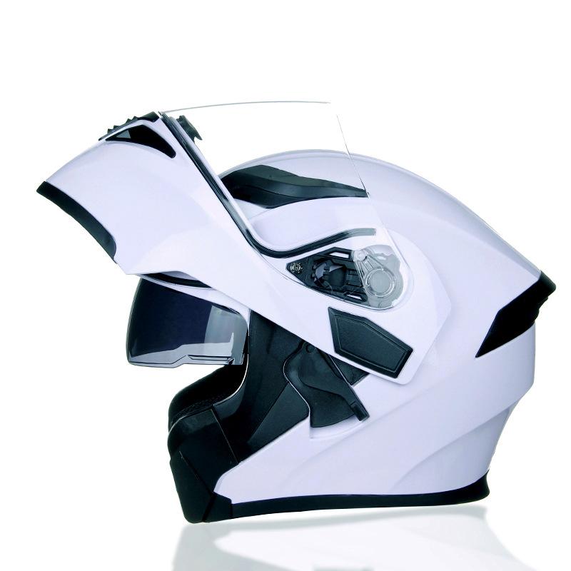 Full Face Helmets Jiekai Motorcycle Helmets Safe Double Visor Flip Up Helmet Casque Moto Racing 4 Season Motor Cycle MOTO Helmet