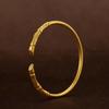Ancient Style Vietnamese Sand Gold Women's Bamboo Section Open Bangle