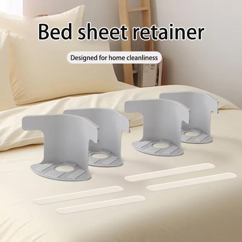 4Pcs Invisible Bed Sheet Fixing with Bed Cover Clip To Keep The Bed Sheet Firm Tight Sheet Holder with Lock Strip Cover Fixer