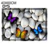 DYS Home Decor Cobblestone Butterfly Pattern Floor Mat Bathroom Non-slip Absorbent Rug Carpet