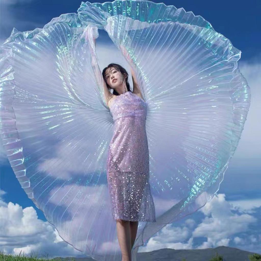 Belly Dance Isiss Wing with Stick Belly Dance Costume Angel Wing for Halloween Carnival Performances Butterfly Wing