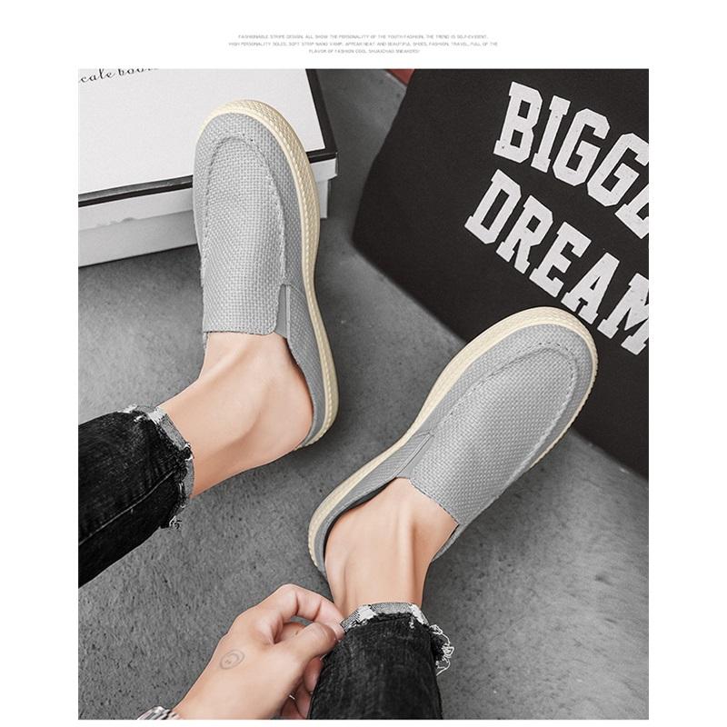 Summer Casual Half Slip On Men's Cloth Shoes Comfortable Lightweight Stylish Footwear For Everyday Use