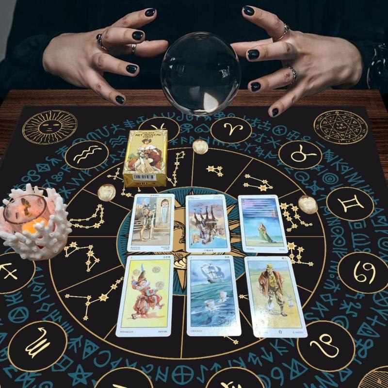 Měkký a odolný potah na stůl Stylová podložka na čtení tarotu Elegantní látka na tarot Všestranná podložka na tarot Perfektní pro večer her