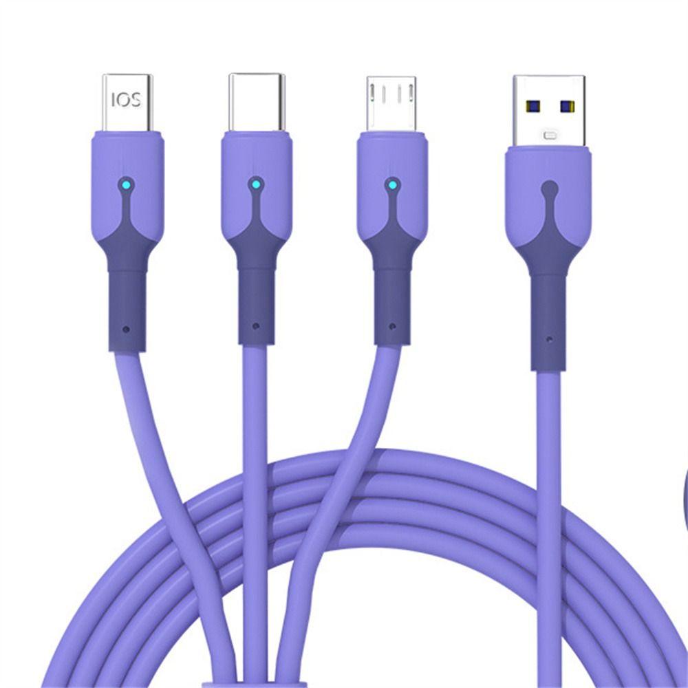 

USB-кабель для передачи данных Type C, кабель для быстрой зарядки, 3 в 1, кабель USB 5 А, макс., сверхбыстрый зарядный кабель синий